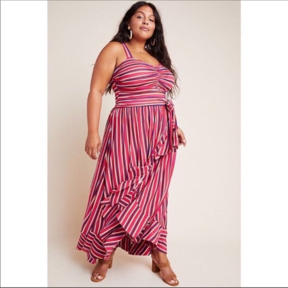 Anthropologie Maeve Gabriela Stripe Maxi Dress